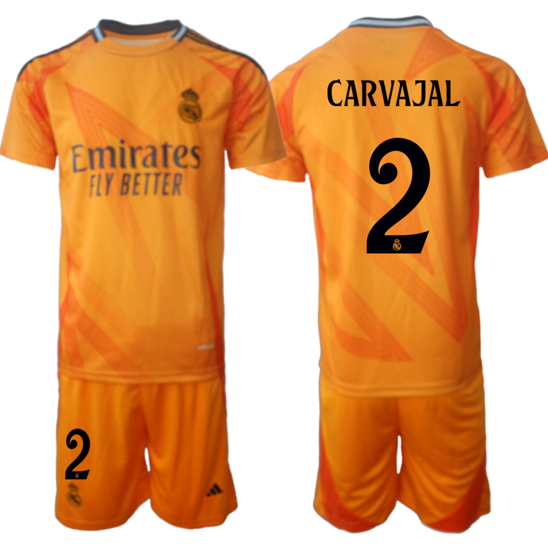 Men 2024-2025 Club Real Madrid away orange #2 Soccer Jersey